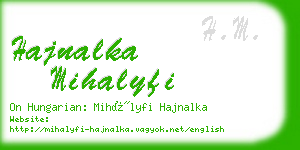 hajnalka mihalyfi business card